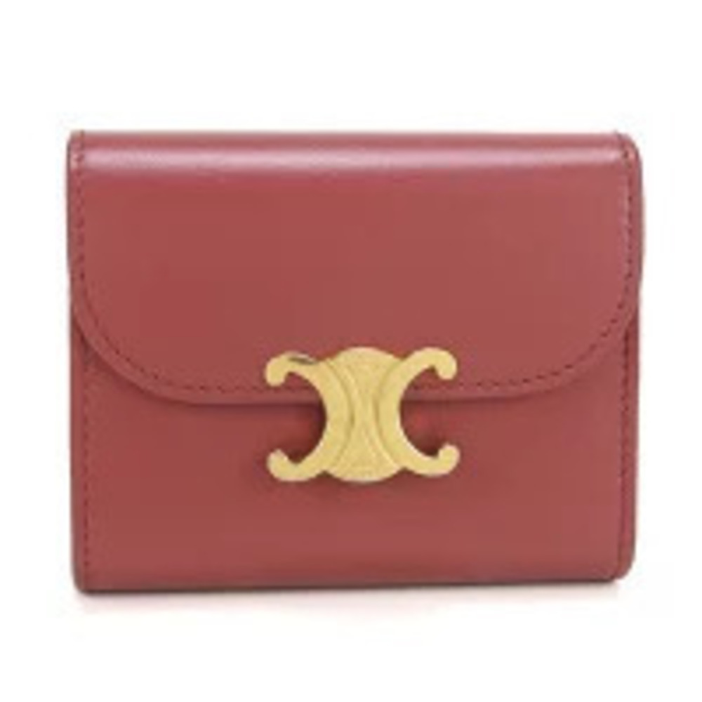 Celine Tri fold Wallet Compact Triomphe Flap Pink
